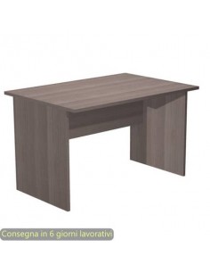 Scrivania piano frassino toscano 120x80xH.72 cm gamba a pannello in melaminico in tinta Presto 004PAN/F
