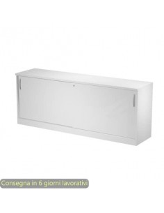 Armadio basso bianco con ante scorrevoli Artexport Bridge/Flex 185x46x73 cm bianco - CR/3