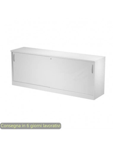 Armadio basso bianco con ante scorrevoli Artexport Bridge/Flex 185x46x73 cm bianco - CR/3