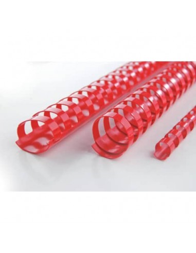 Dorsi plastici CombBind a 21 anelli - 12 mm A4 - fino a 95 fogli - conf da 100 dorsi GBC rosso - 4028217