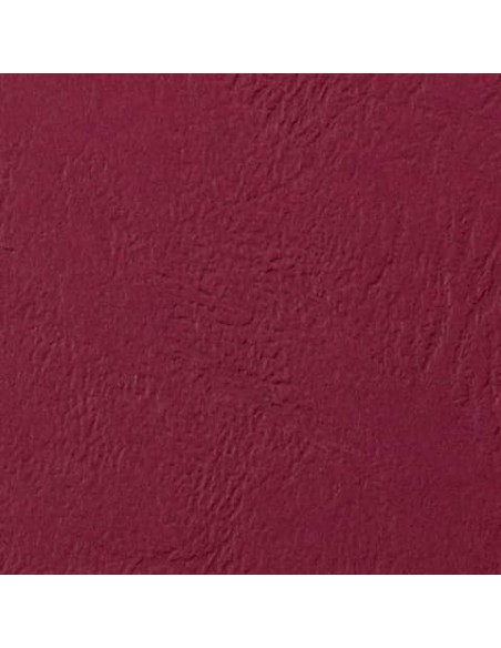 Copertine per rilegatura GBC Leathergrain in cartoncino goffrato A4 rosso scuro - conf. 100 pezzi - CE040030