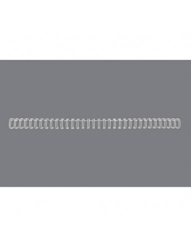 Spirali metalliche a 34 anelli GBC Wirebind 6 mm A4 bianco - fino a 55 fogli - conf. 100 pezzi - RG810470