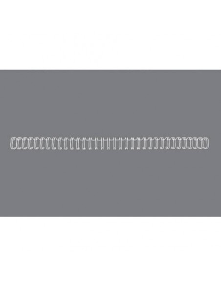 Spirali metalliche a 34 anelli GBC Wirebind 6 mm A4 bianco - fino a 55 fogli - conf. 100 pezzi - RG810470