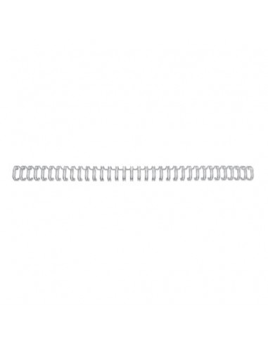 Spirali metalliche a 34 anelli GBC WireBind 6 mm A4 argento - fino a 55 fogli - conf. 100 pezzi - RG810497