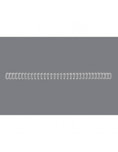 Spirali metalliche a 34 anelli GBC Wirebind 8 mm A4 bianco - fino a 70 fogli - conf. 100 pezzi - RG810570