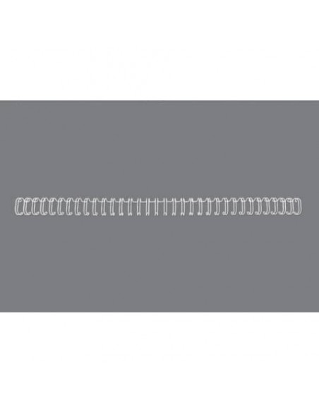 Spirali metalliche a 34 anelli GBC Wirebind 8 mm A4 bianco - fino a 70 fogli - conf. 100 pezzi - RG810570
