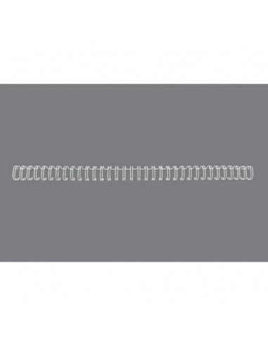 Spirali metalliche a 34 anelli GBC Wirebind 9 mm A4 bianco - fino a 85 fogli - conf. 100 pezzi - RG810670