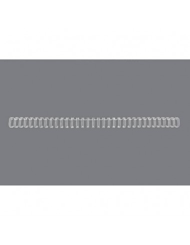 Spirali metalliche a 34 anelli GBC Wirebind 12 mm A4 bianco - fino a 115 fogli - conf. 100 pezzi - RG810870