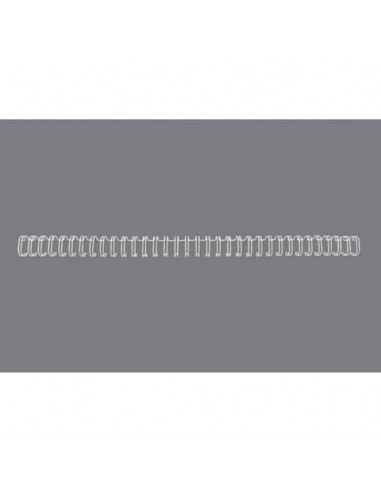 Spirali metalliche a 34 anelli GBC Wirebind 14 mm A4 bianco - fino a 125 fogli - conf. 100 pezzi - RG810970