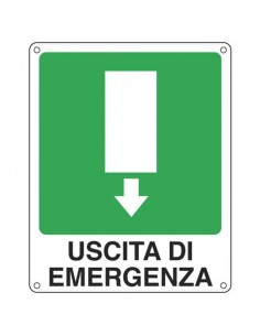 Cartello sicurezza 25x31 cm Cartelli Segnalatori ''Uscita di emergenza'' 20107X