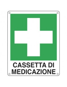 Cartello d'emergenza 16x21 cm Cartelli Segnalatori ''Cassetta di medicazione'' E20113W