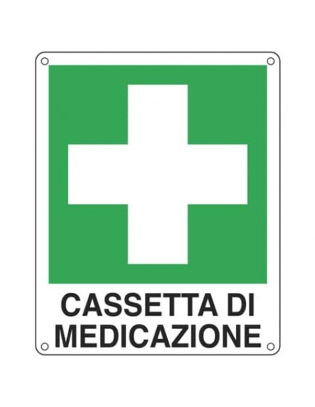 Cartello d'emergenza 16x21 cm Cartelli Segnalatori ''Cassetta di medicazione'' E20113W