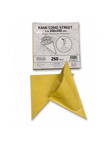 Cono Street in carta paglia Pigna Envelopes Kami 80gr + 9gr PE - 25x25 cm Conf. 250 pz - 0250025