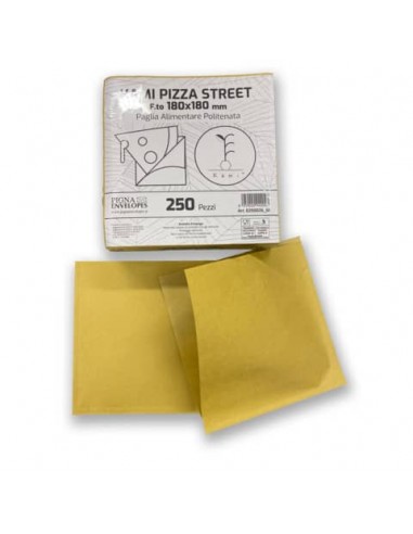 Pizza Street in carta paglia Pigna Envelopes Kami 80gr + 9gr PE - 18x18 cm Conf. 250 pz - 0250026