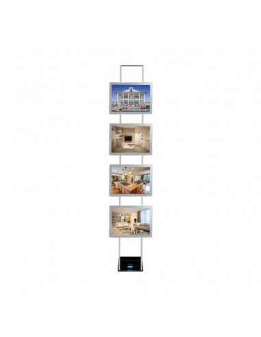 Struttura autoportante Tecnostyl Kit LEDMAG + trasformatore - 4 cornici specchiate A3 - FKIT4XA3H