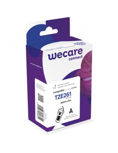 Nastro compatibile Brother 36 mm x 8 mt Wecare nero/bianco K80024W4
