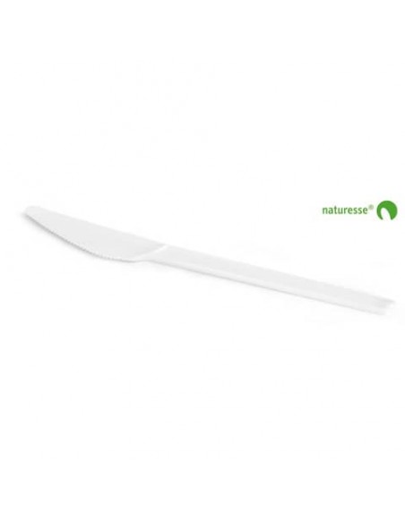 Posate in CPLA BIO bianco compostabile smart. Conf.50pz. Scatolificio del Garda coltello - 14161