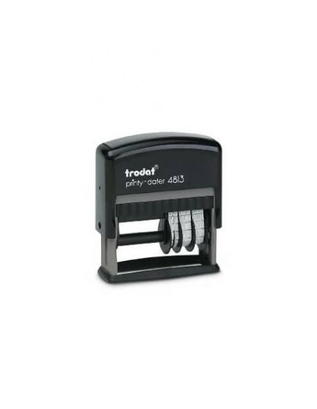 Printy 4813 - Datario con testo PERSONALIZZATO fino a 2 righe dimensione max personalizzazione 26x9 mm - 181812