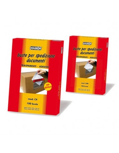 Buste portadocumenti Markin con dicitura Markin - C5 235x175 mm conf. 100 pz - Y335C5