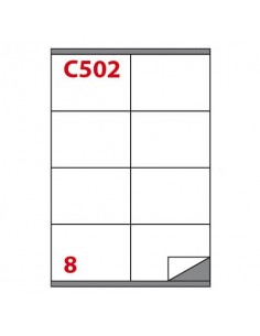 Etichette bianche Copiatabu C502 laser/inkjet  8 et./foglio - conf. 100 ff Markin 105x72 mm - X210C502