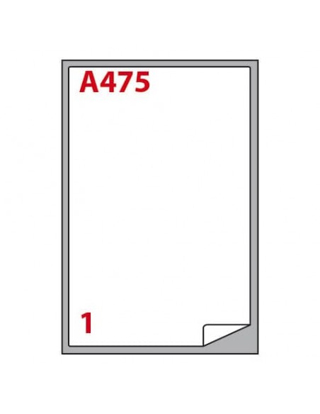 Etichette bianche permanenti Markin Copiatabu angoli arrotondati - 199