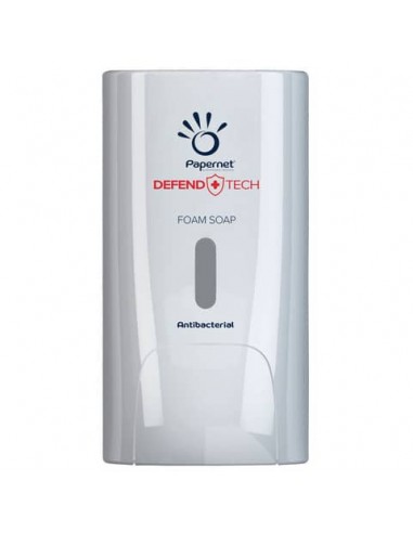 Dispenser antibatterico per sapone in schiuma Papernet Defend Tech bianco 22 x 11