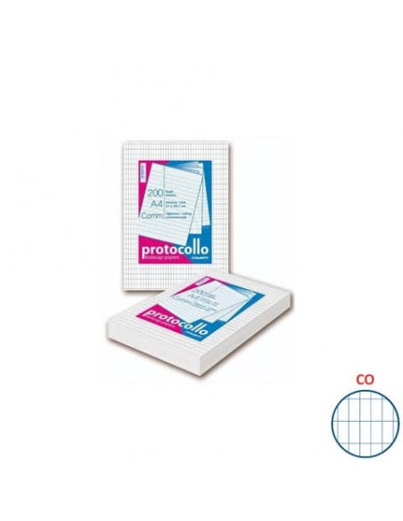 Fogli protocollo A4 - 60 g/mq - Blasetti commerciale - senza margini - Risma da 200 fogli - 1285