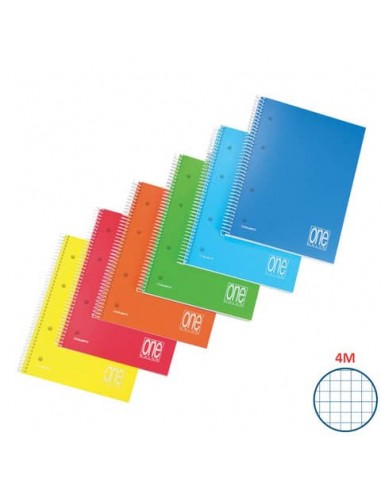 Quaderno spiralato Maxi One Color copertina in PPL - 80+1 ff  - A4 quadretto 4M - 2934