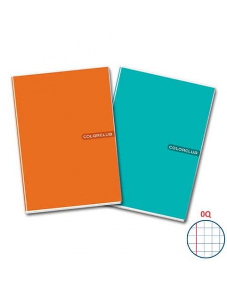 Maxi quaderno A4 copertina 200 gr/mq - 20+1 ff 80 gr/mq Colorclub quadretto Q 5 mm con margine - 5716