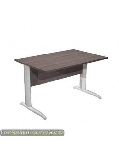 Scrivania piano frassino toscano 120x80xH.72 cm gamba a L metallo grigio alluminio Presto Artexport - 004K2/F/AA