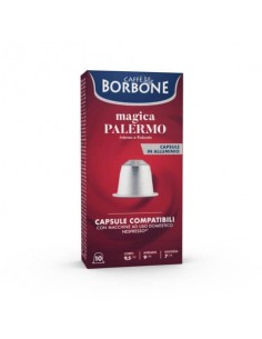 Capsule compatibili Respresso alluminio 100 pz Caffe Borbone qualità Magica Palermo REBMAGPALERMO10X10N