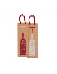 Borsa Rex bottiglia 12x37x9 cm conf. 10 pz Rex-Sadoch fantasia su avana SDN12-178