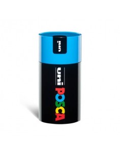 Gift Box marcatore a tempera punta media colori assortiti Uni Posca tappo barattolo azzurro - M 84008639