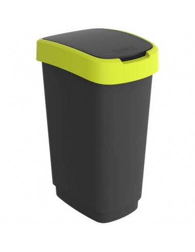 Cestino gettacarte Rotho Twist con coperchio basculante 50 L lime verde F600321