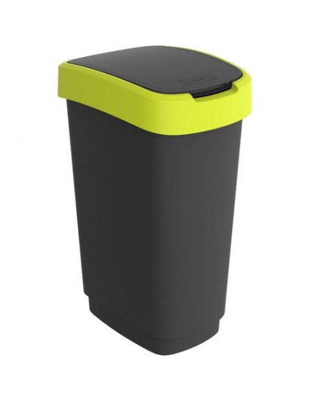 Cestino gettacarte Rotho Twist con coperchio basculante 50 L lime verde F600321