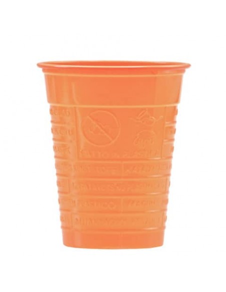 Bicchieri Dopla 200 ml R marcati in polistirene - conf. 100 pz - arancione 2544
