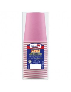 Bicchieri carta WD 250 ml conf. 20 pz Dopla Green rosa 42192