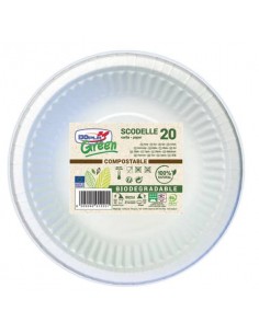 Scodelle carta Fluted Bio-Coated conf. 20 pz Dopla Green 450 ml 32420