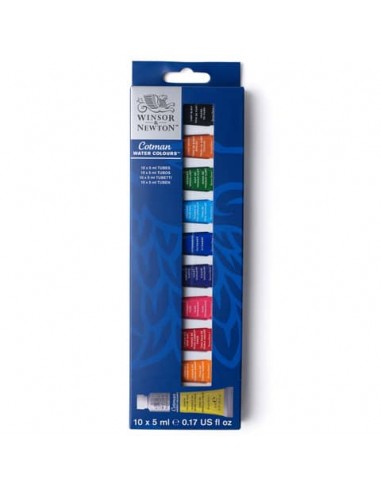 Set tubetti acquerello Cotman Winsor&Newton- colori assortiti Conf. 10x5 ml  - 0390664