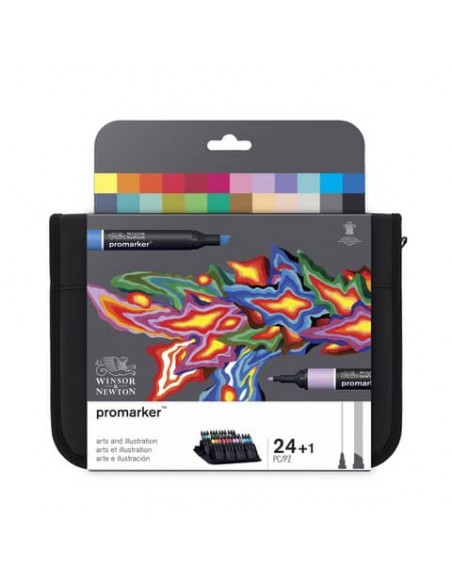 Set 24 pennarelli Winsor&Newton Promarker Art&illustration colori assortiti - 0290078