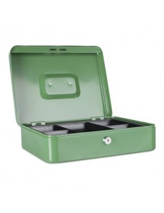 Cassetta portadenaro in metallo con serratura 300x90x240 mm Donau verde 5234001PL-06