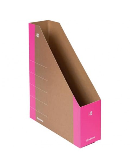 Portariviste in cartone formato A4 dorso 8 cm Donau rosa 3550001FSC-30
