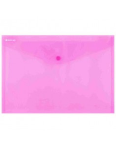 Buste con bottone in PPL ecologico Donau formato A4  rosso - conf. da 12 pz - 8544001PL-04