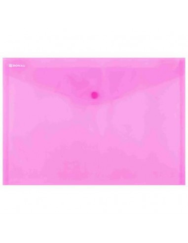 Buste con bottone in PPL ecologico Donau formato A4  rosso - conf. da 12 pz - 8544001PL-04