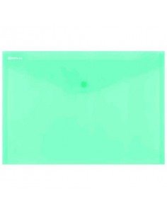 Buste con bottone in PPL ecologico Donau formato A4  verde - conf. da 12 pz - 8544001PL-06