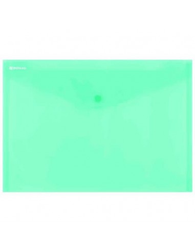 Buste con bottone in PPL ecologico Donau formato A4  verde - conf. da 12 pz - 8544001PL-06