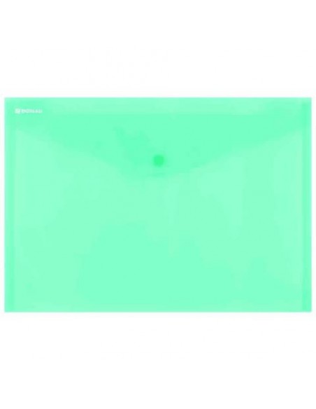 Buste con bottone in PPL ecologico Donau formato A4  verde - conf. da 12 pz - 8544001PL-06