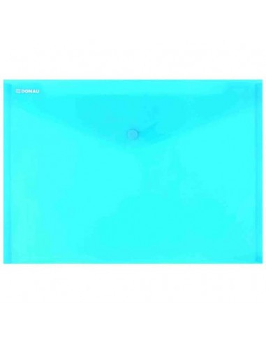 Buste con bottone in PPL ecologico Donau formato A4  blu - conf. da 12 pz - 8544001PL-10