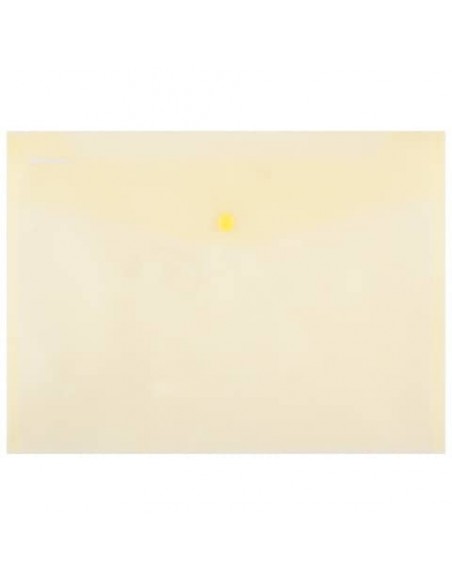Buste con bottone in PPL ecologico Donau formato A4  giallo - conf. da 12 pz - 8544001PL-11