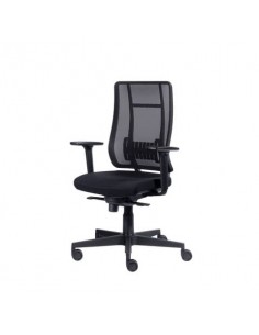 Poltrona semi-direzionale Liberty Syncro Seditaly tessuto ignifugo nero LTG0S1TEGB1R1